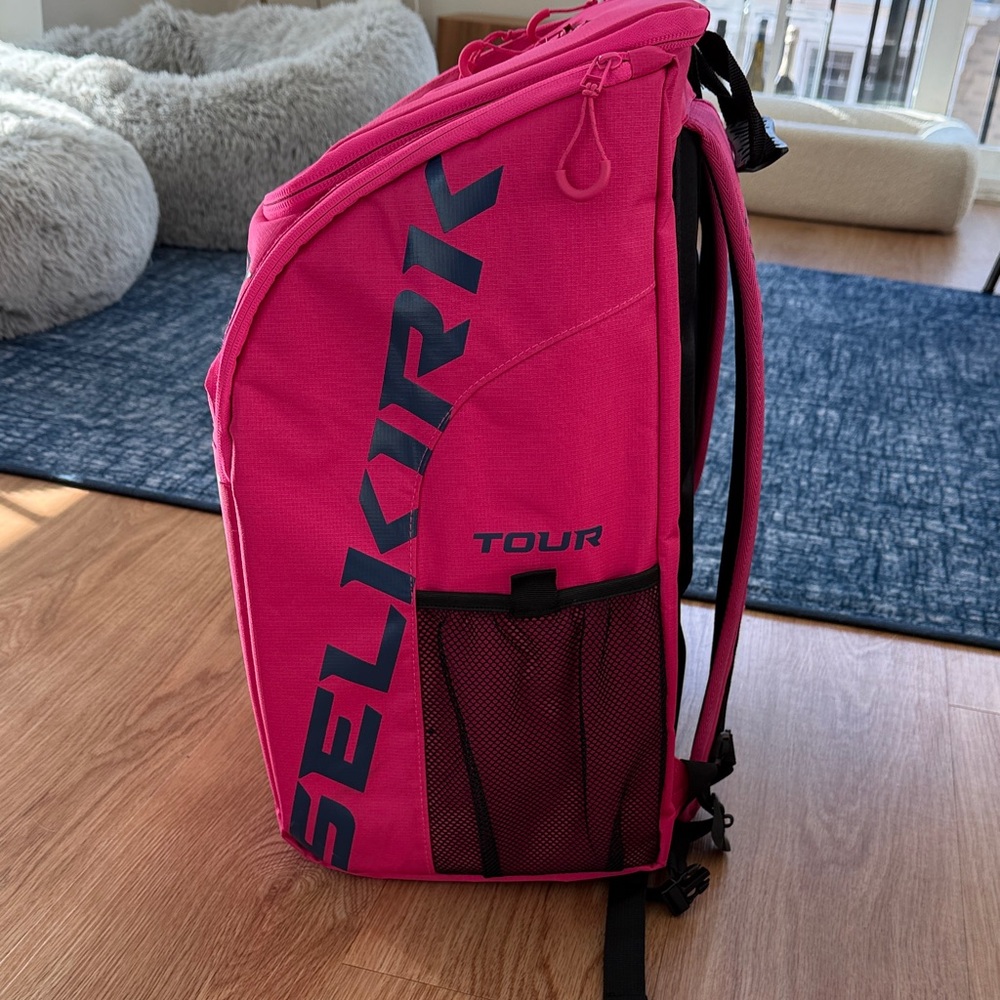 Selkirk Pink and Navy Core Series Pickleball Backpack - Picture 4 of 5